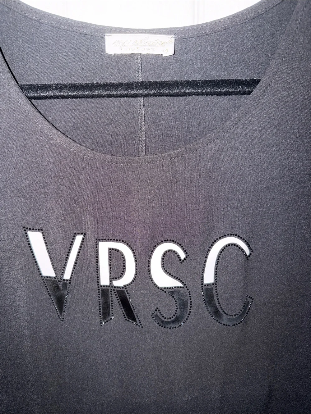 Black Short-Sleeve Fashion Logo Dress